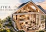 create 3d interior rendering of usa attic and double height ceiling home design